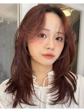 フィナーレ ベッロ(Finale Bello) 韓国風ミディアムレイヤー/ピンクブラウン/20代30代40代