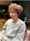 くしゃっと質感＊大人ショートとパーマ風スタイル