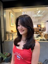 エヌ トーキョー(enu TOKYO)&nbsp;レイヤーカット　ミディアム　だーくもかぶらつ