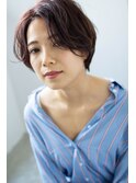小顔カット＿アッシュカラー ＿エッジショート ＿大人カワイイ