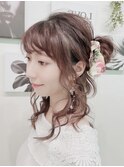 お呼ばれヘアアレンジ[池袋/縮毛矯正/髪質改善/インナーカラー]