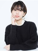 ★斜めバング大人フェミニン小顔マッシュボブ20代30代40代★