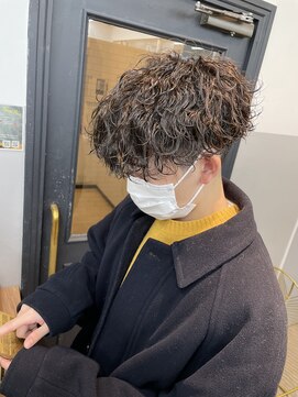 オムデュー(HOMME DEUX) 【AOI】波巻き強めパーマ