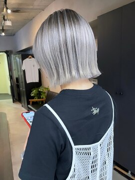 サニー 渋谷(SUNNY) バレイヤージュショコラアッシュハイライトグレージュカラー