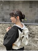 成人式ヘア タイトアレンジ タイトシニヨン タイトヘア 振袖ヘア