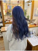 ブルーカラーインナーカラーピンク