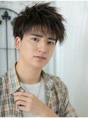 カジュアルくせ毛風アースカラーメンズショートf戸田公園