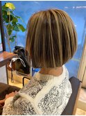 似合わせハイライト/ショート/白髪ぼかし