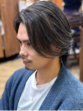 ジェット 姫路 飾磨(jet.) ハイライト×センターパートウルフカット