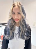 ロング顔周りレイヤー韓国ヘアおくれ毛美髪_ba546811