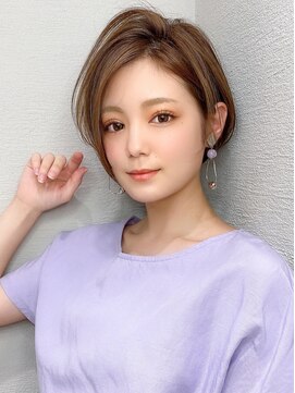 アフロートフクオカ(AFLOAT FUKUOKA) 20代30代大人かわいい前髪なしのマッシュショート