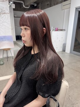 シアー(siar) ボルドーカラー　ボルドー　ブリーチ無し　秋ヘアー　秋カラー