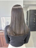 ブリーチなしグレーブラウンカラー暗めカラー秋カラー冬カラー