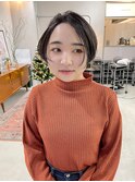 20代30代40代大人かわいいくびれ前髪の小顔ナチュラルボブ