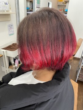 ヘアー チクタク(Hair Ciku-taku) ボブ　裾カラー