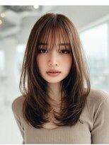 ダル 渋谷/表参道(DAL.)&nbsp;顔周りカットハッシュカットロングレイヤーダークブラウン