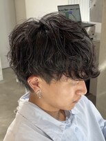 ブルニール 中崎町(BLEUNIR) シャドウパーマ 無造作 韓国メンズ シースルーマッシュ