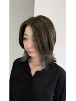 ルネシミズ(Rune shimizu) 白髪ぼかしオリーブベージュ