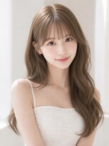 ユーフォリア 新宿店(Euphoria) 小顔シースルーバング顔周りカットミディアムレイヤーワンカール