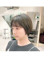 ユニークバイケンジ 町田(unique KENJE) 大人可愛い丸みショート×オリーブカラー K8