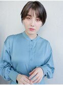 ナチュラルショート_オリーブカラーハイライトカラー_67246