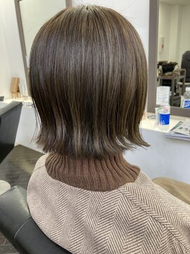 リジョイスヘア(REJOICE hair) 【REJOICE hair】カーキパッツンボブスタイル☆