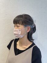 エヌプラス(N+)&nbsp;黒髪グラデヘアーオリーブグレー小顔に見せるヘアココアベージュ