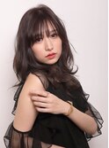 大人可愛いセミディ/20代/30代/外ハネ/フェザーバング