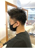 MEN'S HAIR  センターパート　ツイストスパイラル　コンマヘア