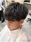 ツイストスパイラルパーママッシュメンズパーマ波巻きパーマ