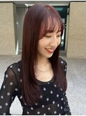 ブリーチなしでつくるチェリーレッド