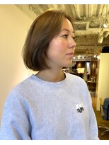 リノショアーズ ショウナン 辻堂店(RinoShores SHONAN)&nbsp;結べる丸みボブ小顔補正立体カット艶感ミルクティベージュ