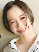 似合わせカット センターパート ショートボブ ハンサムショート