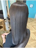 美髪ストレート×透明感ベージュ