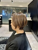 シファー(～Cifer) 白髪ぼかしハイライトショートボブ上品ブラウンお客様ヘア☆