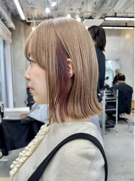 キラ 原宿(KILLA) イヤリングカラー_デザインカラー_レイヤーカット_ウェットヘア