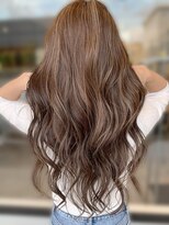 ユキオ オブ ヘアー(YUKIO of Hair) 20代30代ハイライトレイヤーカット透明感ピンクブラウンロング