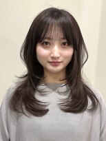 アンカーバイナチュラル(anchor by natural)&nbsp;韓国風/レイヤー/小顔/前髪カット/髪質改善/グレージュ/透明感