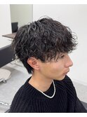 マッシュ緩めスパイラルパーマ