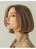 20代30代ナチュラルくびれボブ毛先パーマ艶感結べるボブ