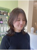 くびれヘア/顔周りカット/春ベージュ/インナーカラー