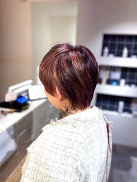 アース オーセンティック 三鷹店(EARTH Authentic) バイオレット×ピンクハイライト