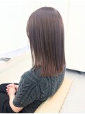 透明感カラー/ミルクティーアッシュベージュ/ミディアム