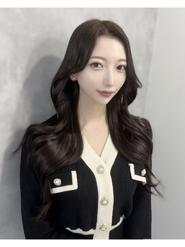 イミュ(IMMU) ブリーチなし透明感カラー×韓国レイヤー大人くびれ巻き hair♪