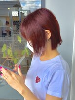 ナンバー(number+) 20代30代大人可愛い艶感ピンクレッド透明感ケアブリーチ