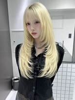 サンドイエナ 横浜店(sand yena)&nbsp;くびレイヤーボブルフネビージュ小顔ワンレンこなれミディ