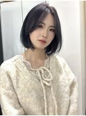 ぷつっとライン×抜け感レイヤーで魅せる最旬韓国ボブ　