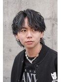 マッシュウルフ　スパイラルパーマ　無造作　鹿児島メンズ