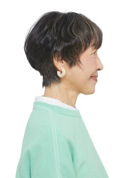 えがお美容室 【えがお美容室】60代以上の方に◎ハイライトショート