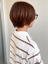アヴァンセ サニー美容室 丸みボブ マッシュショート オレンジベージュ ボブレイヤー